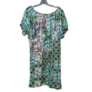 Antilia Femme 3X Sheer Abstract Print Swim Cover-Up
